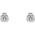 Platinum Ladybug Earrings