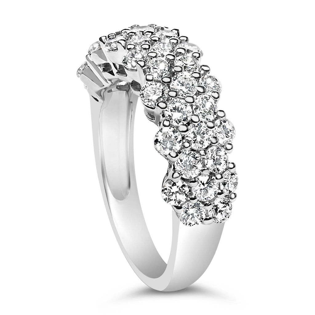 .925 Sterling Silver 2.0 cttw Lab Grown Diamond Scattered Band Ring (F-G Color, VS1-VS2 Clarity)