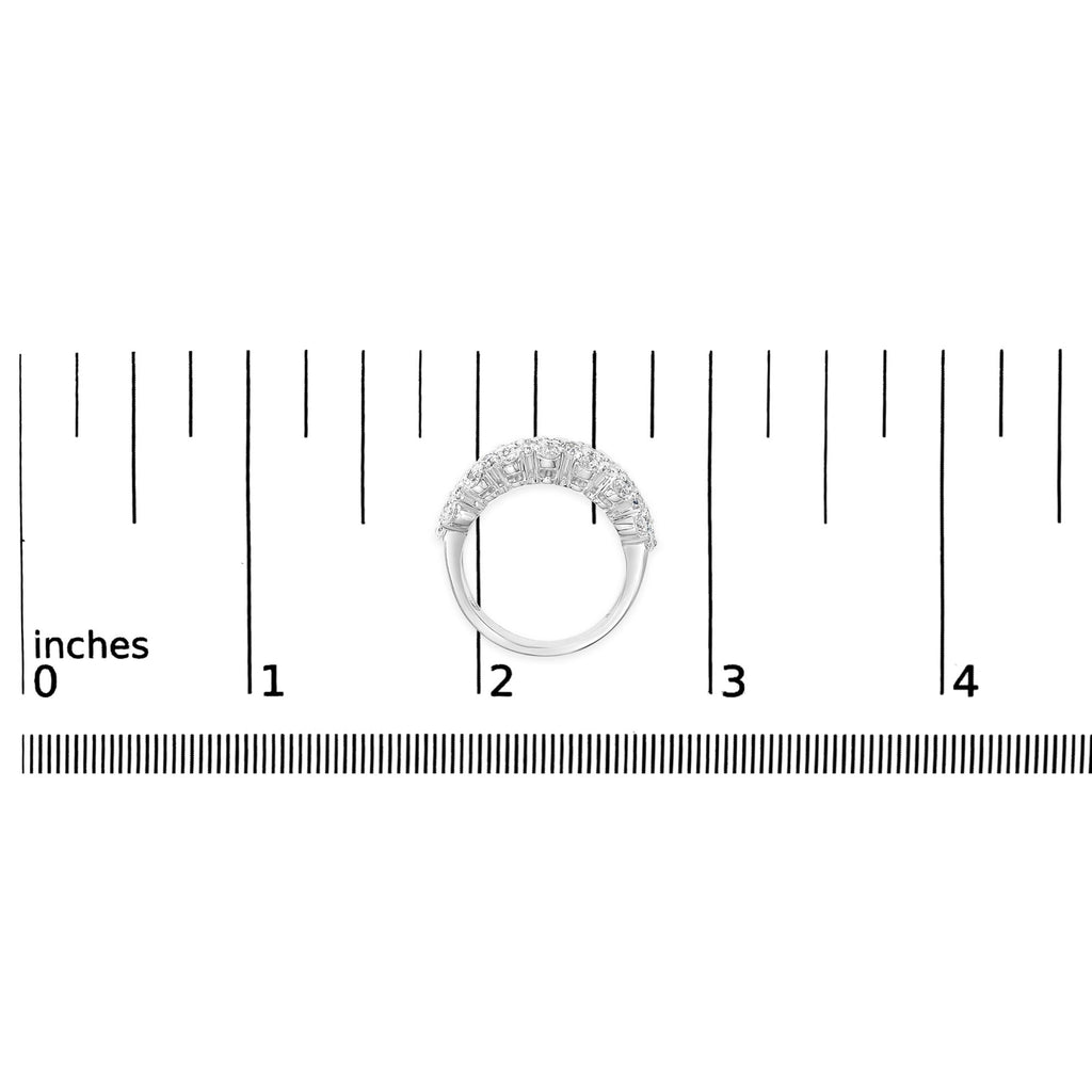 .925 Sterling Silver 2.0 cttw Lab Grown Diamond Scattered Band Ring (F-G Color, VS1-VS2 Clarity)