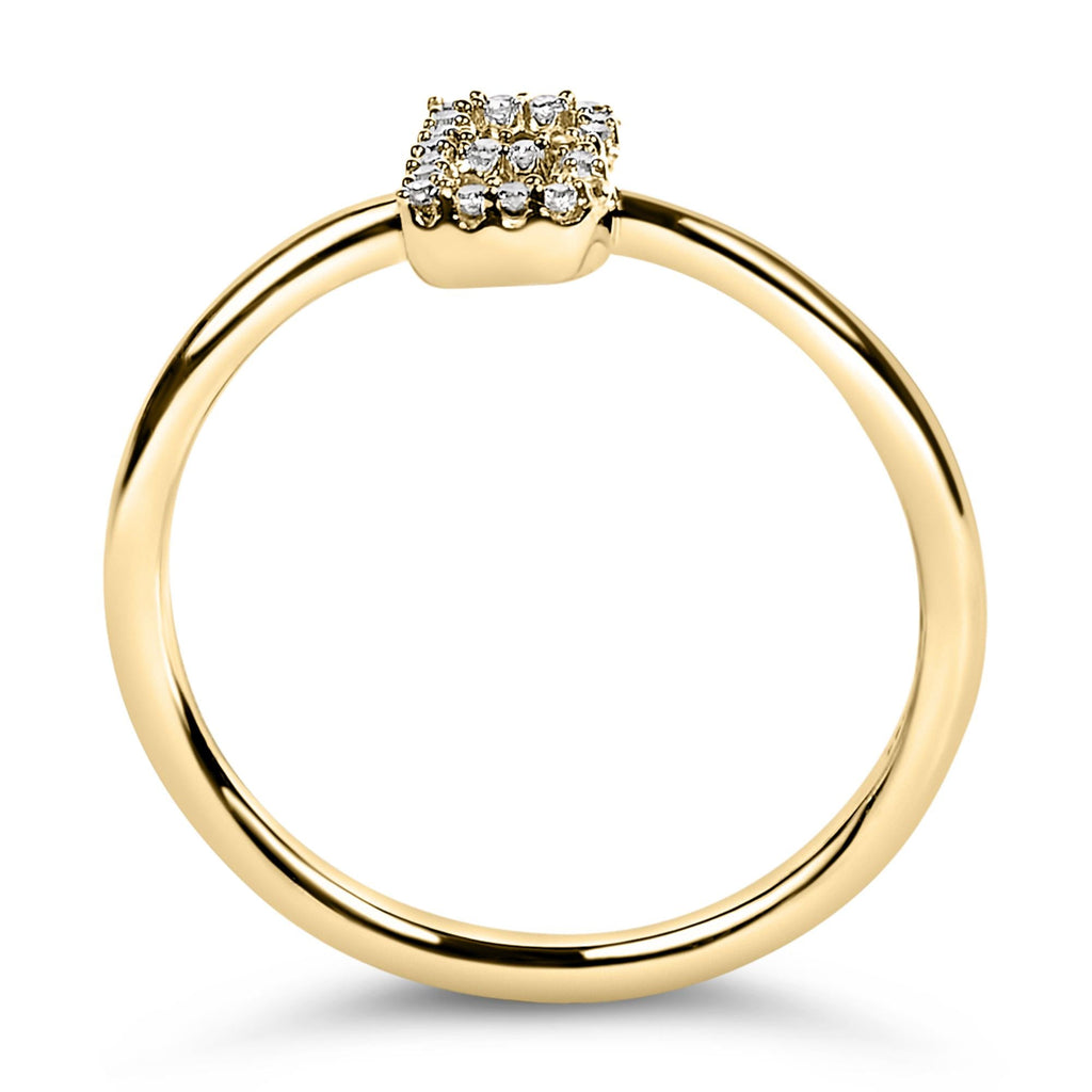 10K Yellow Gold Diamond Accent Initial “A-Z” Ring