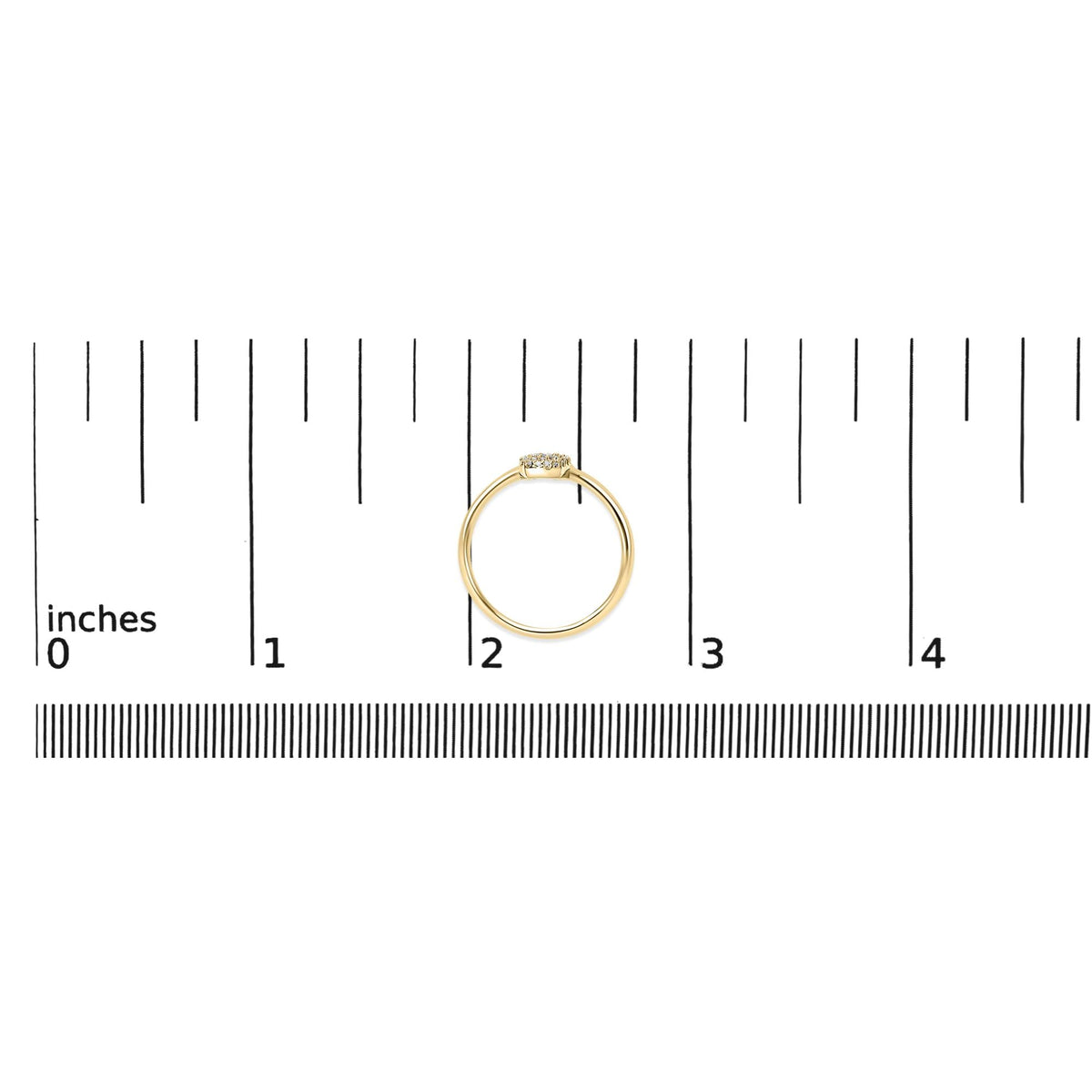 10K Yellow Gold Diamond Accent Initial “A-Z” Ring