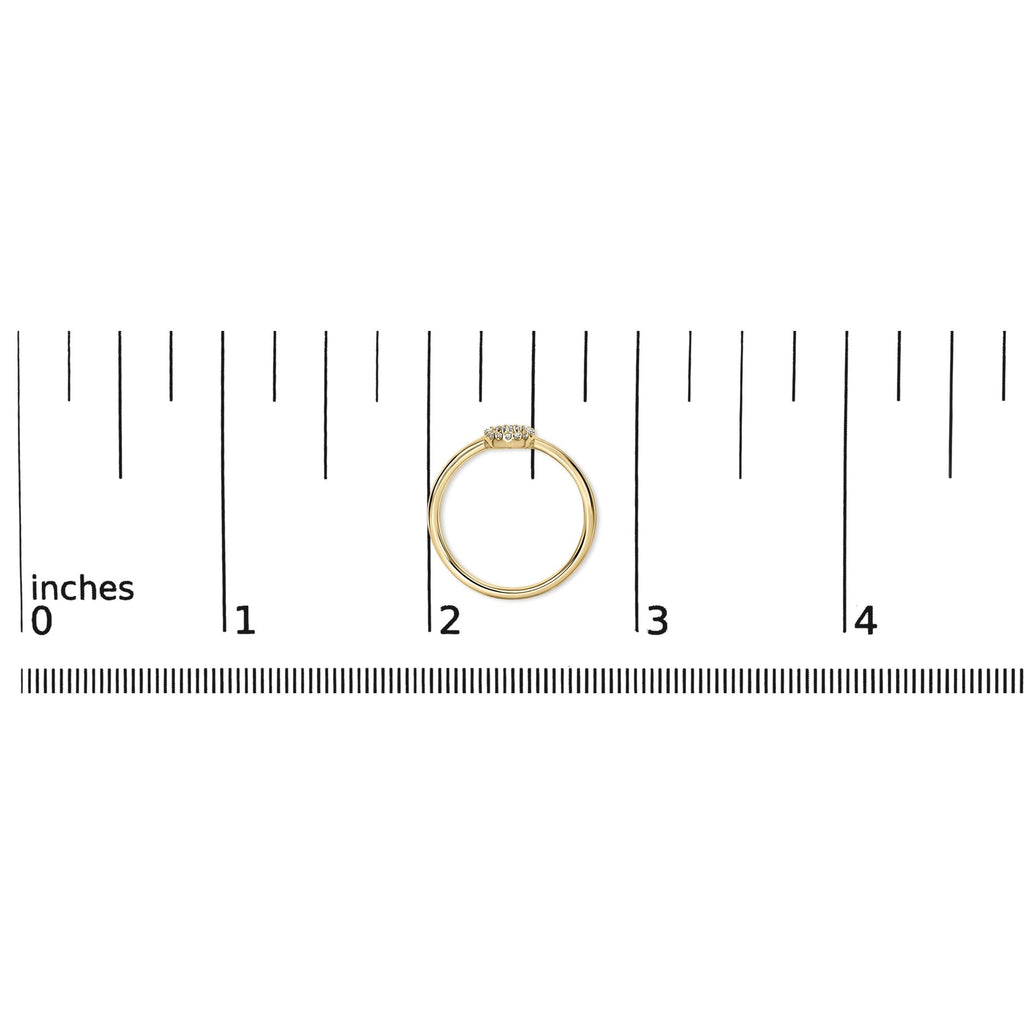 10K Yellow Gold Diamond Accent Initial “A-Z” Ring