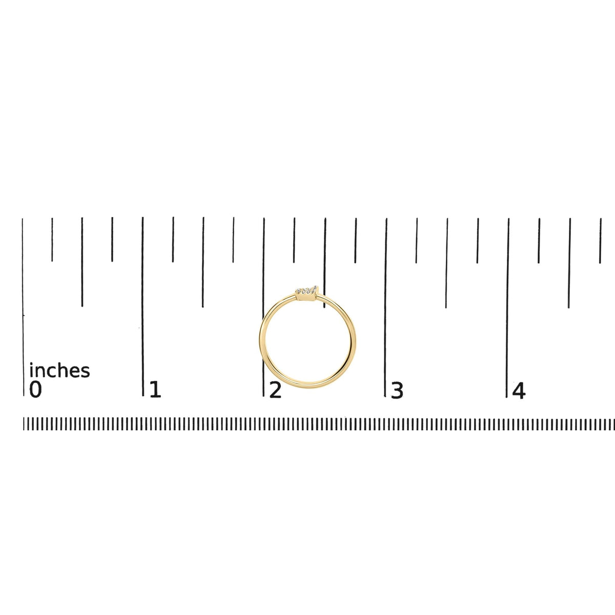10K Yellow Gold Diamond Accent Initial “A-Z” Ring
