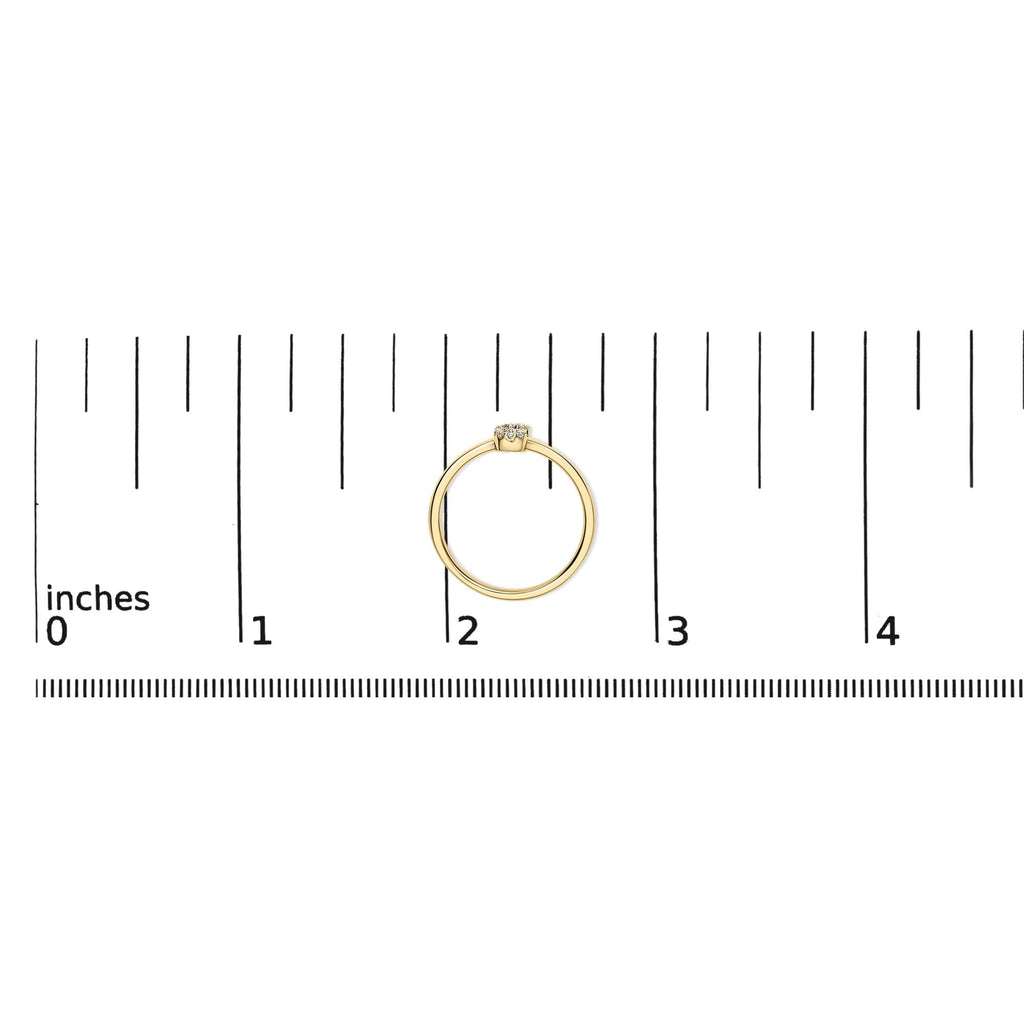 10K Yellow Gold Diamond Accent Initial “A-Z” Ring