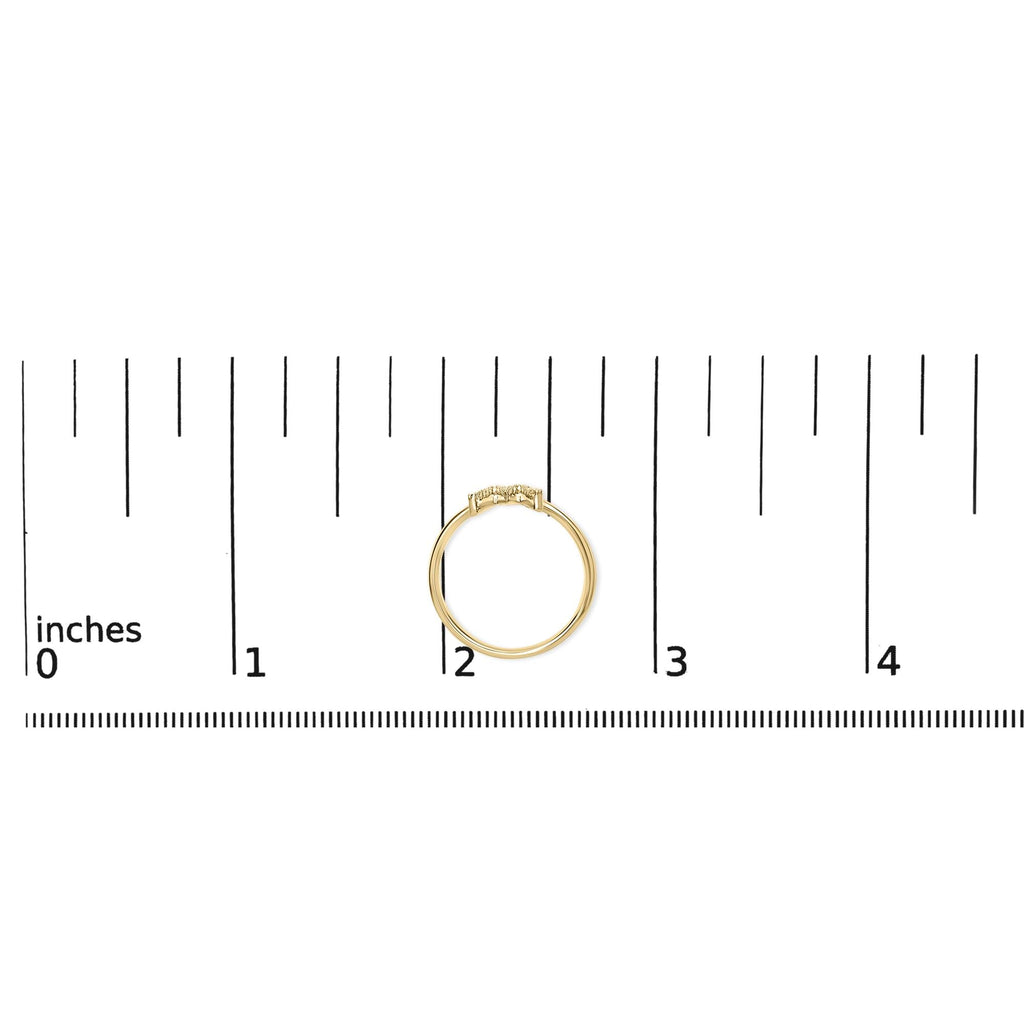 10K Yellow Gold Diamond Accent Initial “A-Z” Ring