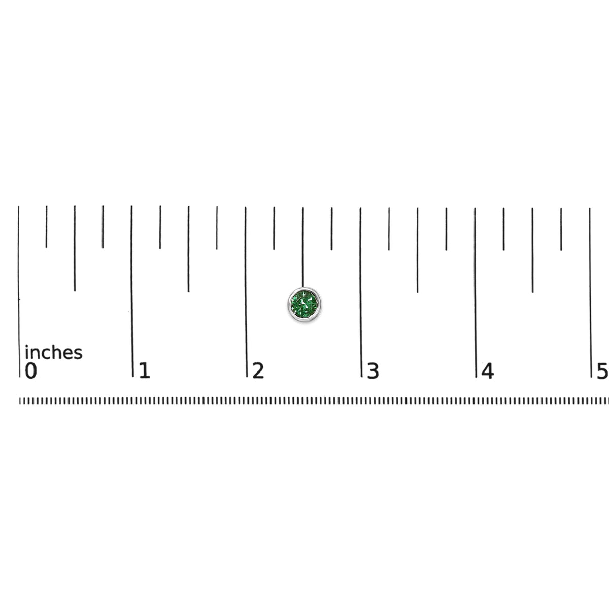 .925 Sterling Silver 6MM Bezel Set Created Gemstone Solitaire Stud Earrings