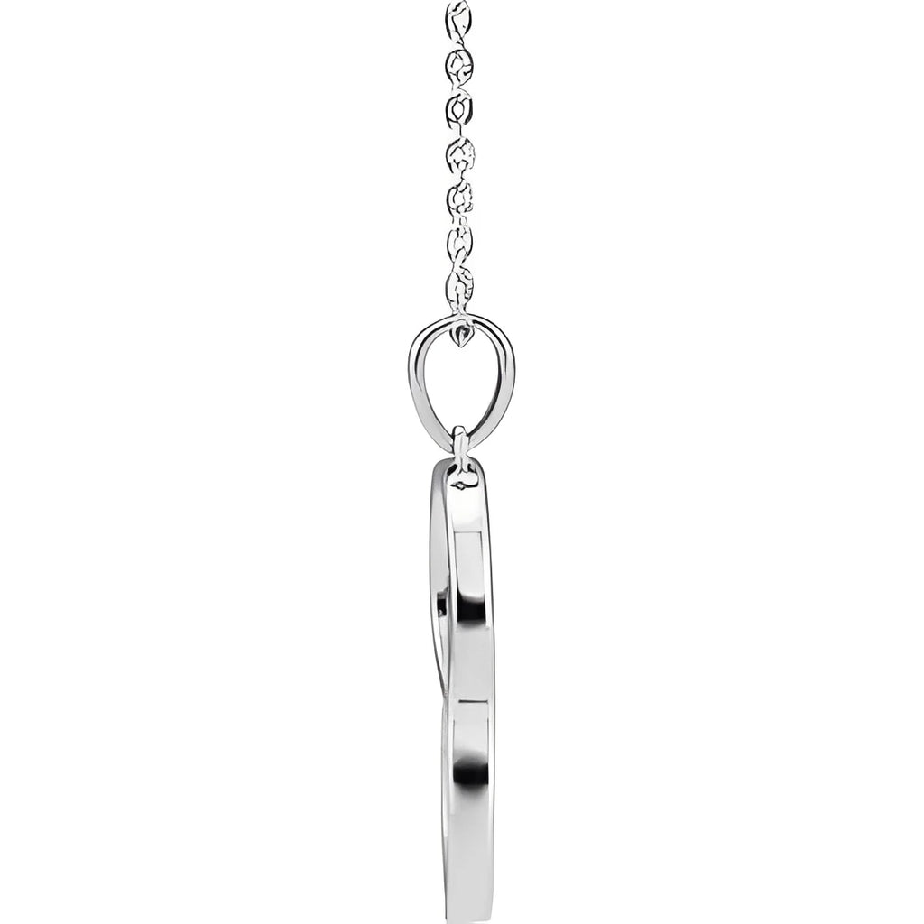 Sterling Silver Interlocking Circle 16-18" Necklace