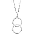 Sterling Silver Interlocking Circle 16-18" Necklace
