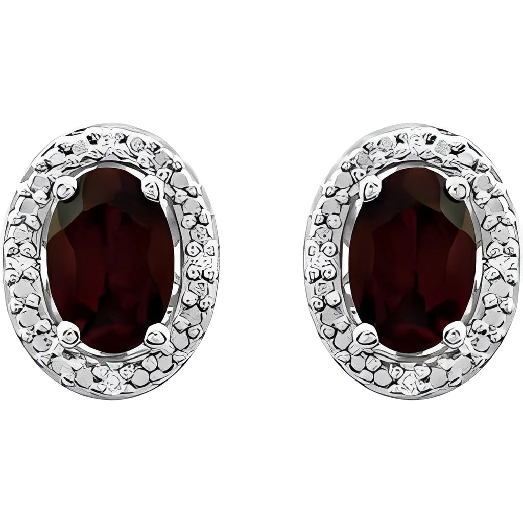 Sterling Silver Lab-Grown Alexandrite & .025 CTW Natural Diamond Earrings