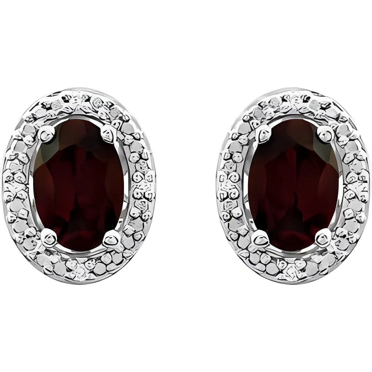 Sterling Silver Lab-Grown Alexandrite & .025 CTW Natural Diamond Earrings