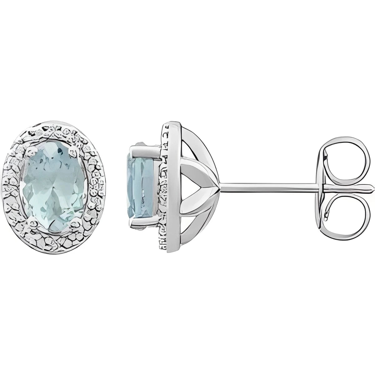 Sterling Silver Lab-Grown Alexandrite & .025 CTW Natural Diamond Earrings