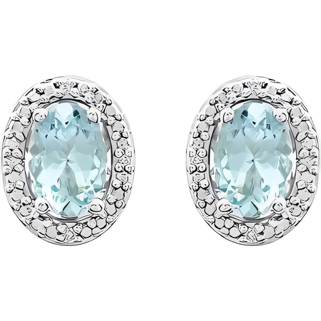 Sterling Silver Lab-Grown Alexandrite & .025 CTW Natural Diamond Earrings
