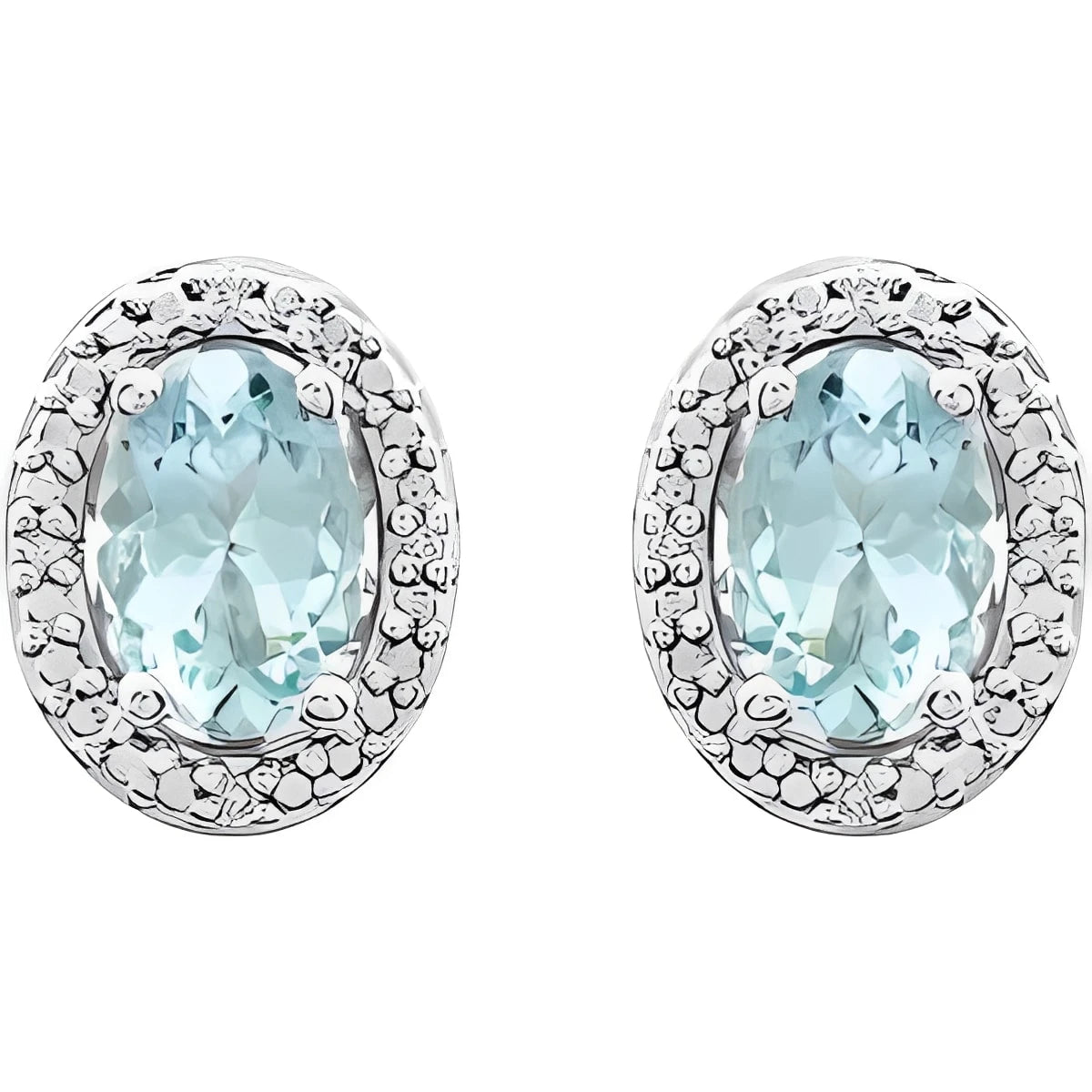 Sterling Silver Lab-Grown Alexandrite & .025 CTW Natural Diamond Earrings