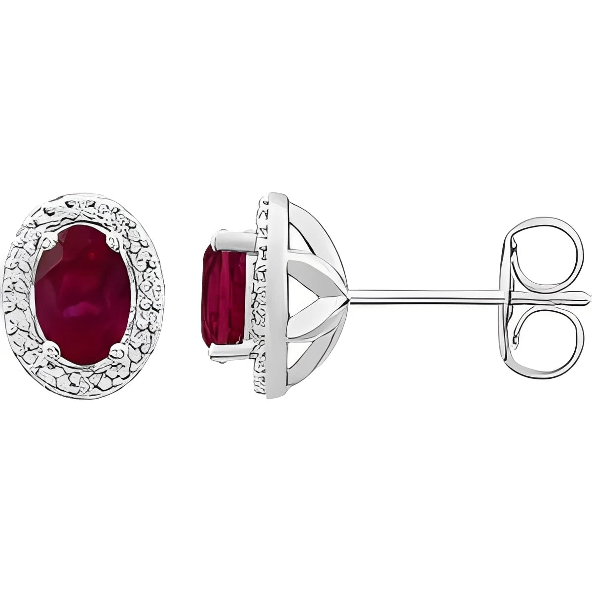 Sterling Silver Lab-Grown Alexandrite & .025 CTW Natural Diamond Earrings
