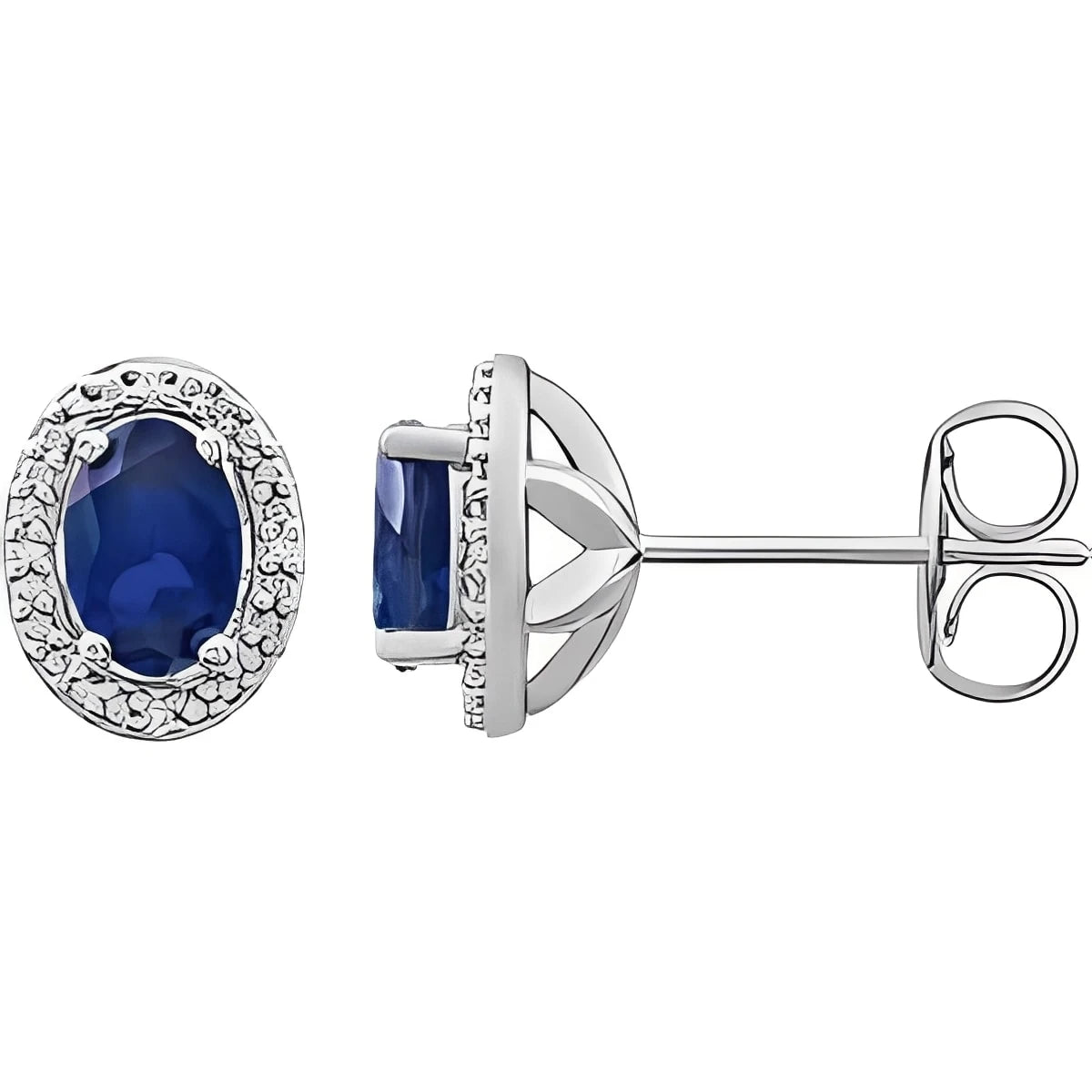 Sterling Silver Lab-Grown Alexandrite & .025 CTW Natural Diamond Earrings