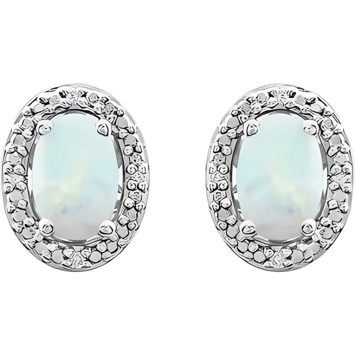 Sterling Silver Lab-Grown Alexandrite & .025 CTW Natural Diamond Earrings