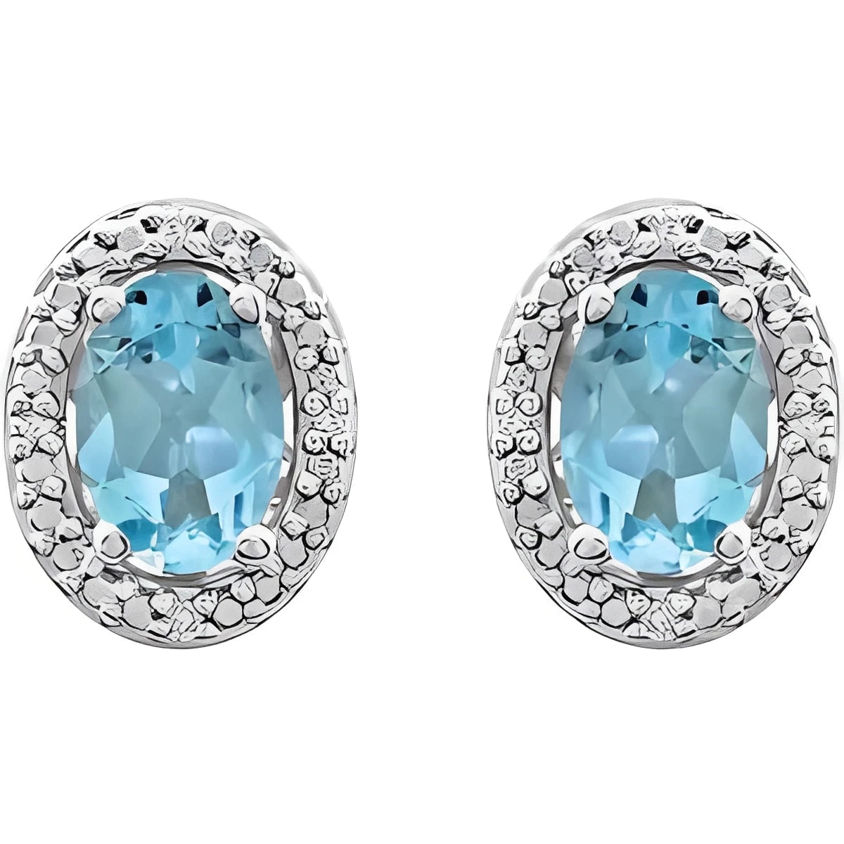 Sterling Silver Lab-Grown Alexandrite & .025 CTW Natural Diamond Earrings