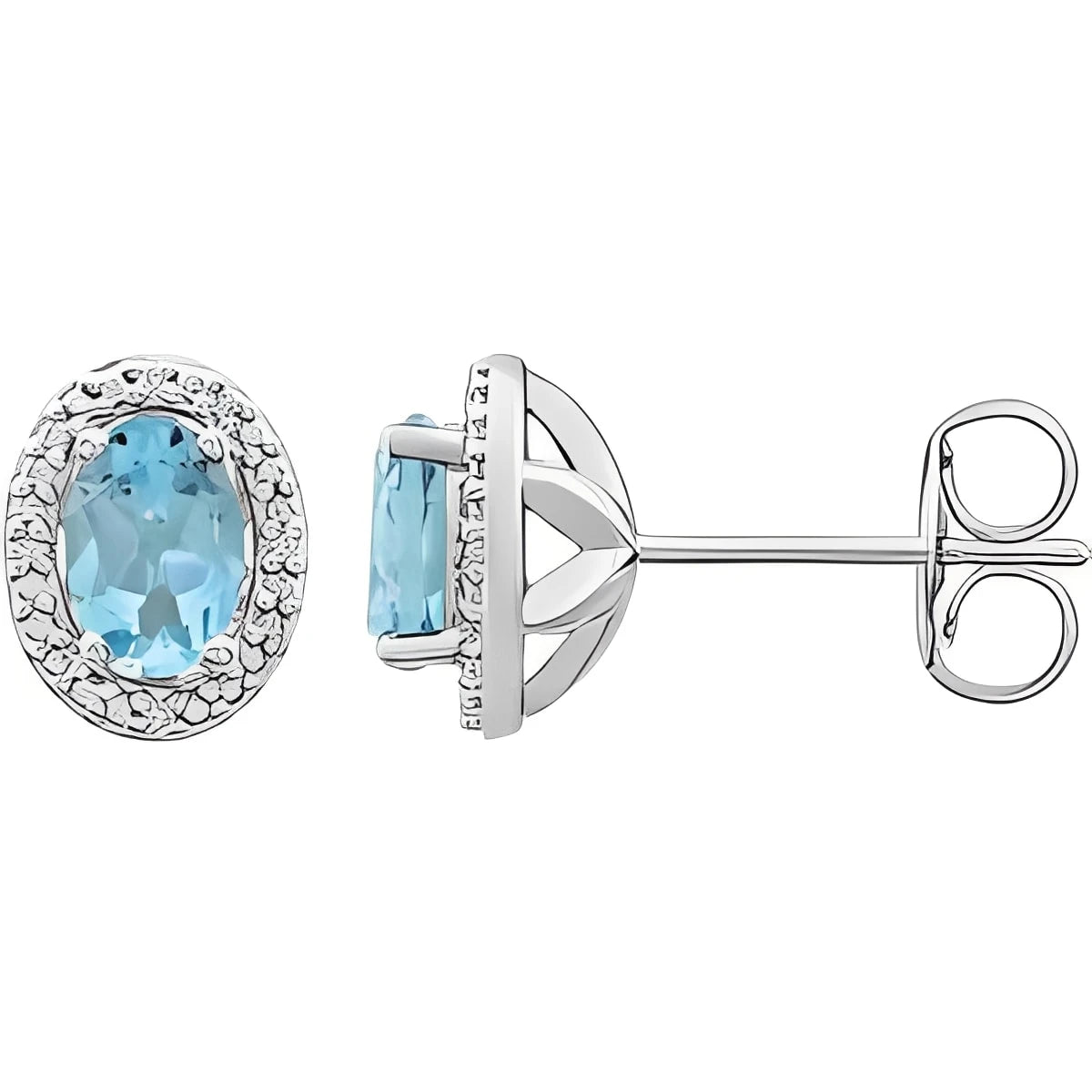 Sterling Silver Lab-Grown Alexandrite & .025 CTW Natural Diamond Earrings