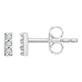 Sterling Silver .05 CTW Lab-Grown Diamond Bar Earrings