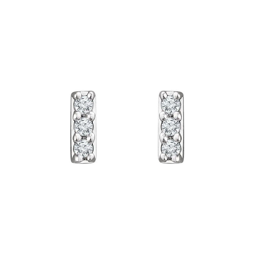 Sterling Silver .05 CTW Lab-Grown Diamond Bar Earrings