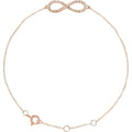 14K Rose Gold 1/6 CTW Natural Diamond Infinity-Inspired 7-8" Bracelet