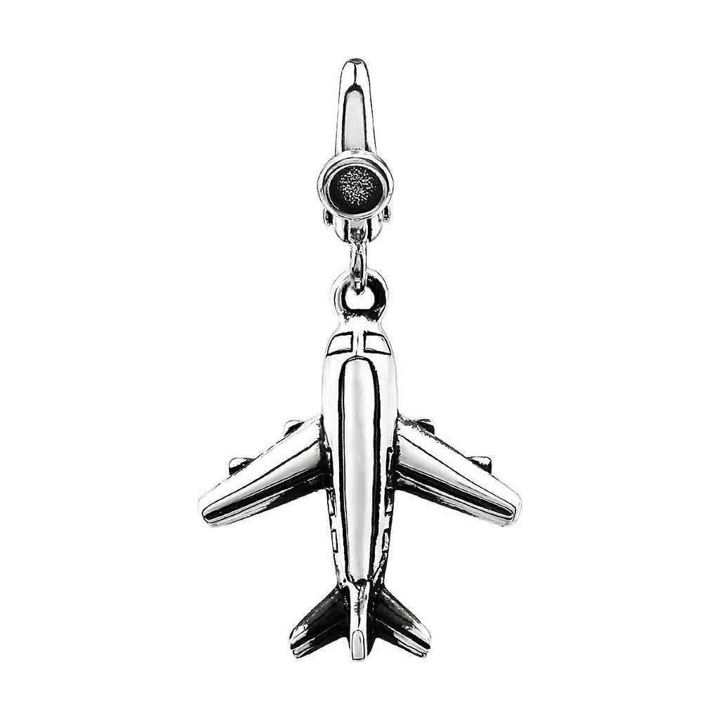 Sterling Silver Plane  Charm/Pendant