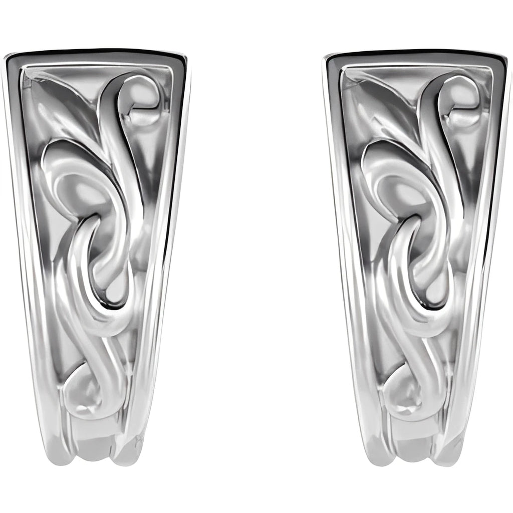 Sterling Silver Vintage-Inspired J-Hoop Earrings