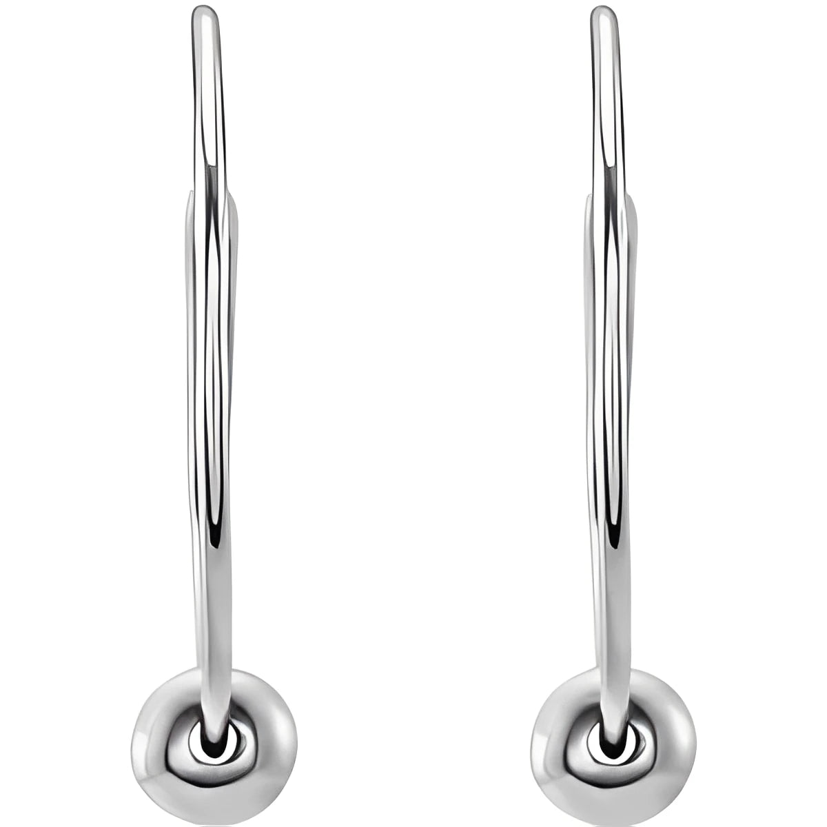 14K Rose Gold Youth Bead Hoop Earrings