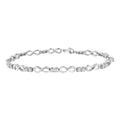 .925 Sterling Silver 1/4 cttw Miracle Set Diamond Infinity Link Bracelet (I-J Color, I3-Promo Clarity) - 7.25"