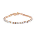 .925 Sterling Silver 1.0 Cttw Miracle-Set Diamond Round Faceted Bezel Tennis Bracelet (I-J Color, I3 Clarity)