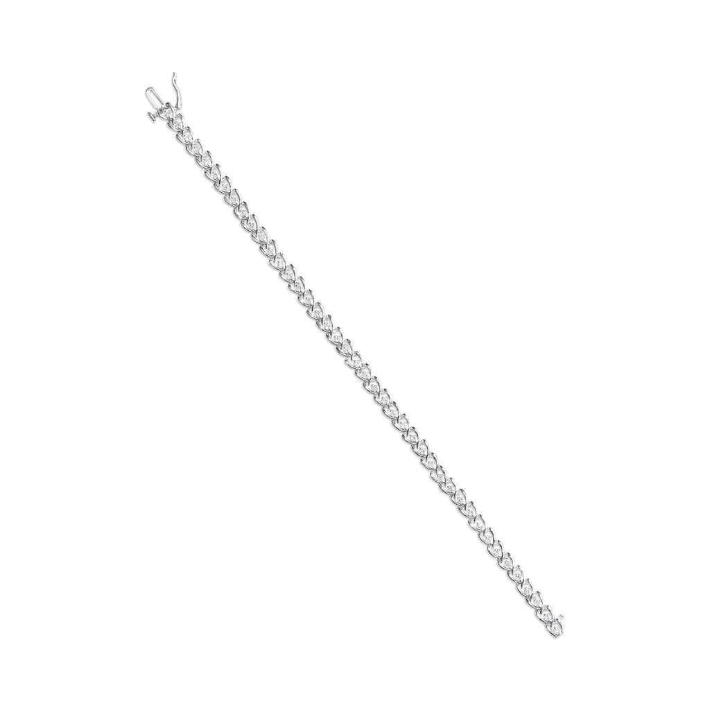 .925 Sterling Silver 1.00 Cttw Diamond C-Shaped Link Bracelet (I-J Color, I3 Clarity)