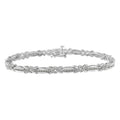 Sterling Silver Diamond X-Link Tennis Bracelet (1 cttw, I-J Color, I3 Clarity)
