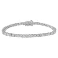 .925 Sterling Silver 1/4 Cttw Diamond Illusion-Set Miracle Plate Tennis Bracelet (I-J Color, I3 Clarity) - 7"