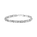 .925 Sterling Silver 1/4 Cttw Round Diamond Link Bracelet - Size 7.50" - (I-J Color, I2-I3 Clarity)