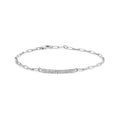 Sterling Silver 1/7 Cttw Diamond Double Row Link Tennis Bracelet