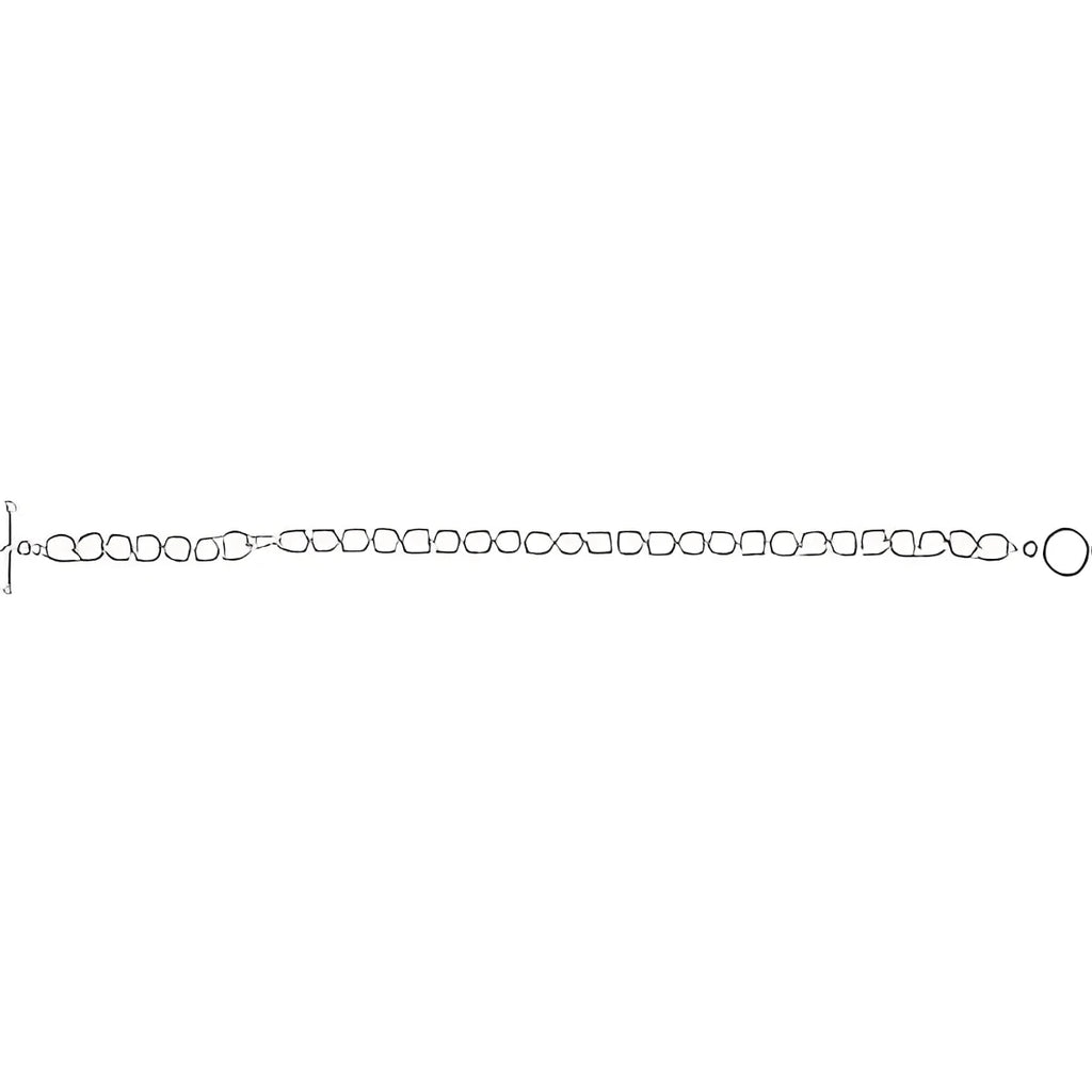 Sterling Silver 5.9 mm  Charm Cable  6 1/2" Bracelet