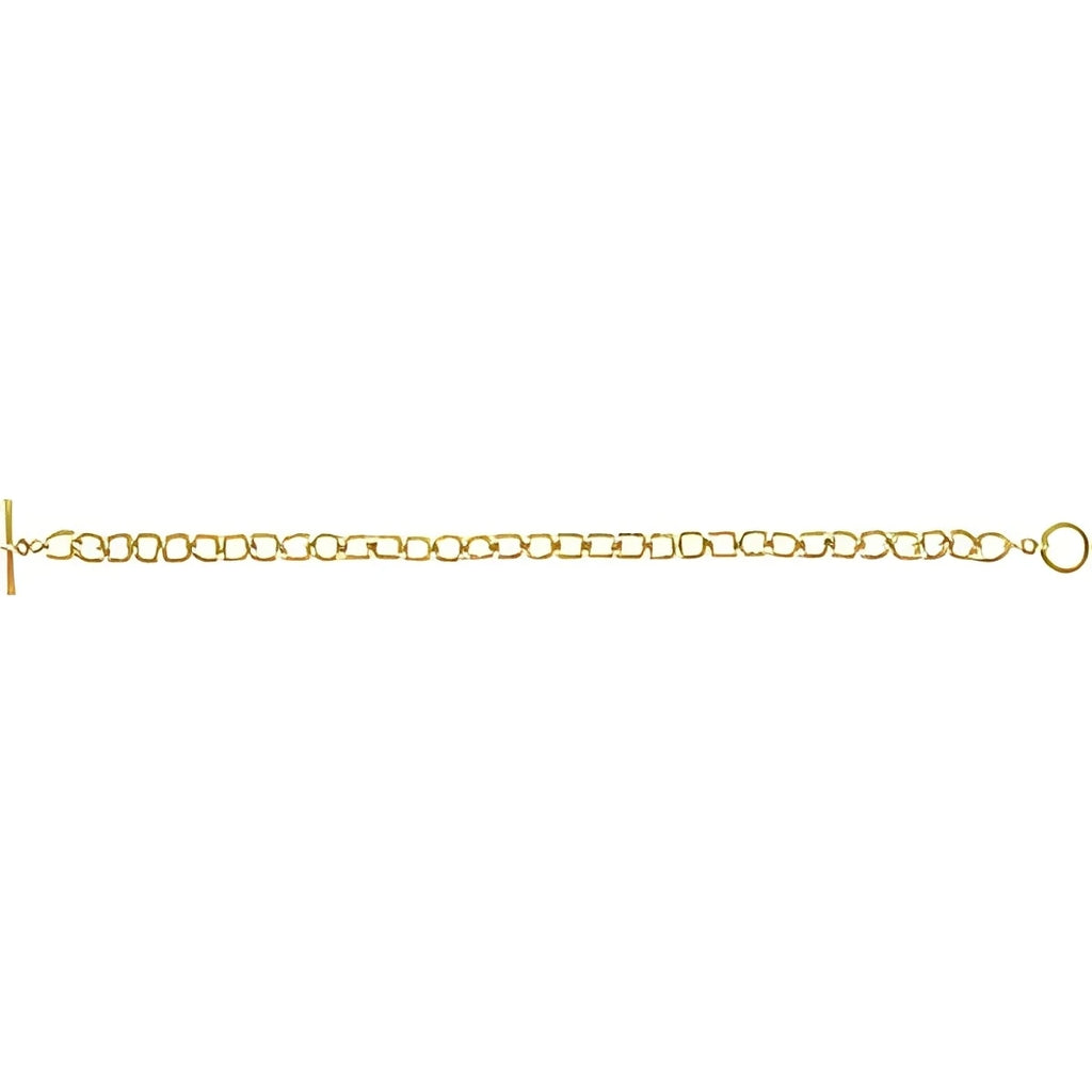 Sterling Silver 5.9 mm  Charm Cable  6 1/2" Bracelet