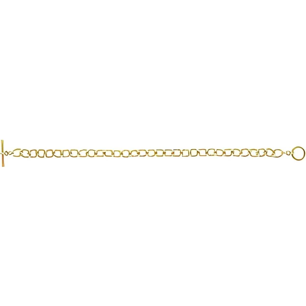Sterling Silver 5.9 mm  Charm Cable  6 1/2" Bracelet
