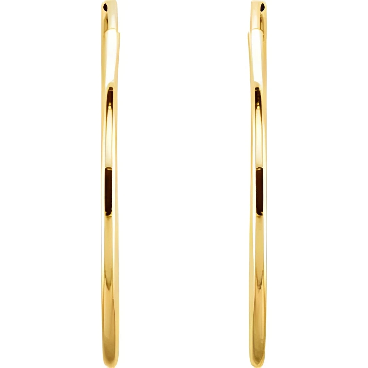 14K Yellow Gold Endless Tube 24 mm Hoop Earring
