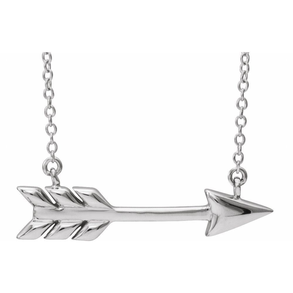 Sterling Silver Arrow 16"-18" Necklace