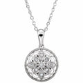 Sterling Silver .05 CTW Natural Diamond 18" Necklace