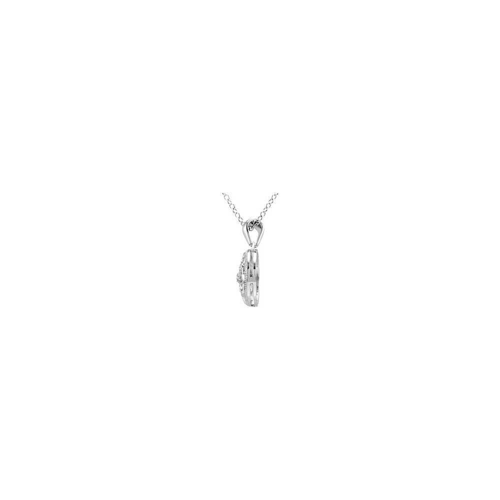 Sterling Silver .05 CTW Natural Diamond 18" Necklace