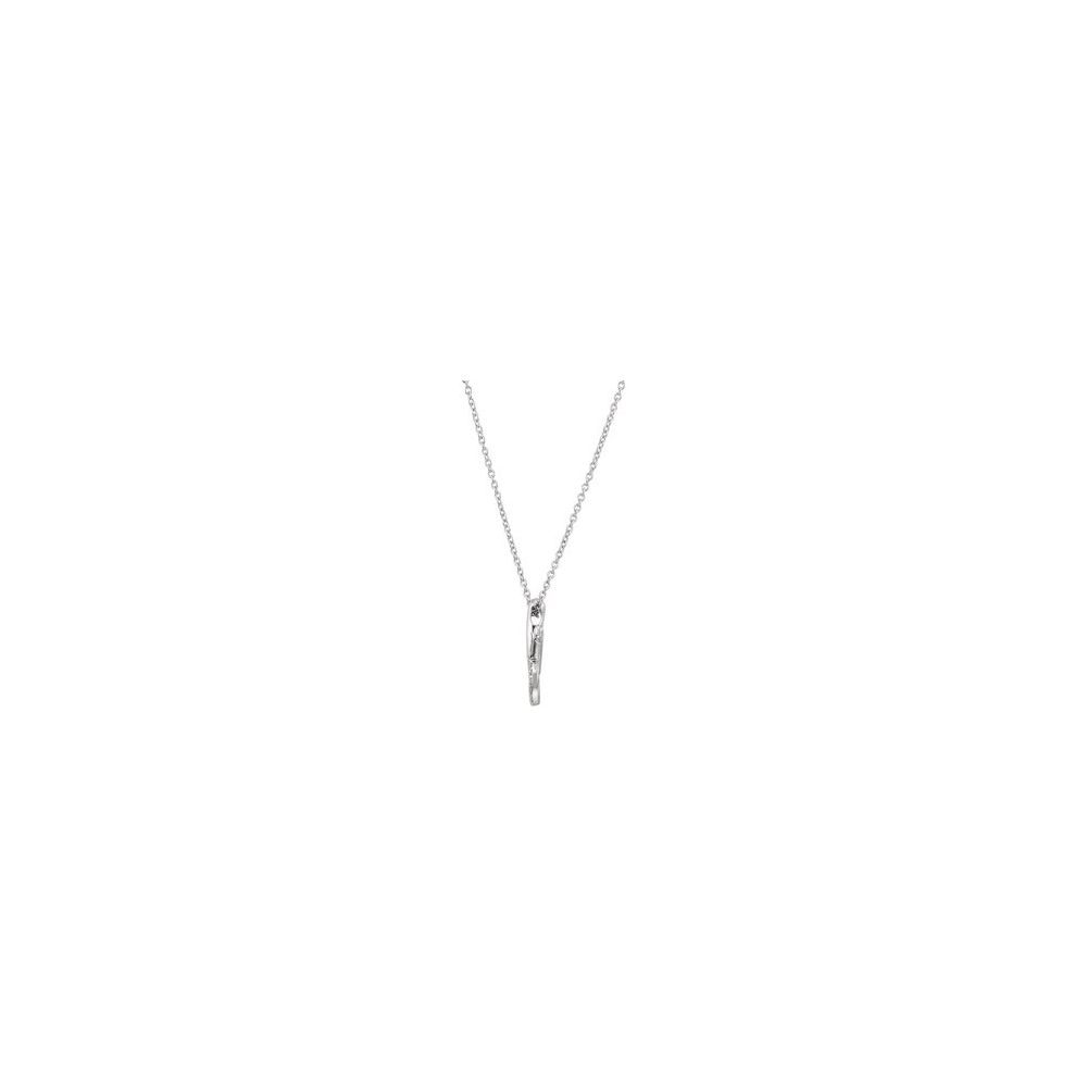Sterling Silver 1/10 CTW Natural Diamond "XO" Necklace