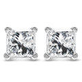 14K White Gold 1/10 Cttw Princess-cut Diamond Solitaire Stud Earrings (H-I Color, I1-I2 Clarity)