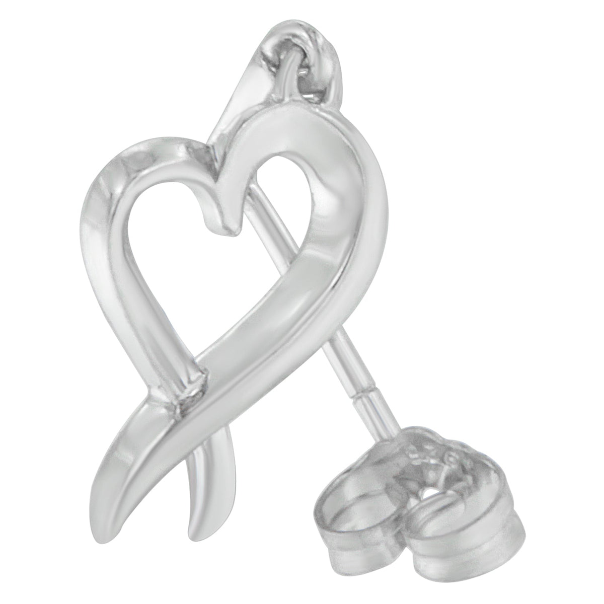 Sterling Silver Dangle-Heart Earrings