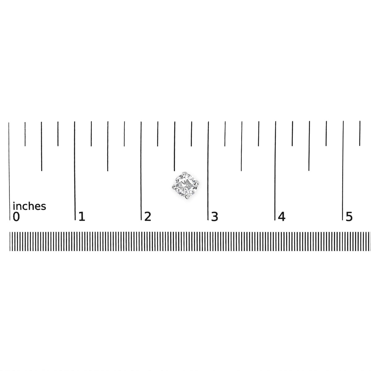 .925 Sterling Silver Silver Round Lab Grown Diamond Classic 4-Prong Solitaire Stud Earrings (F-G Color, VS1-VS2 Clarity)