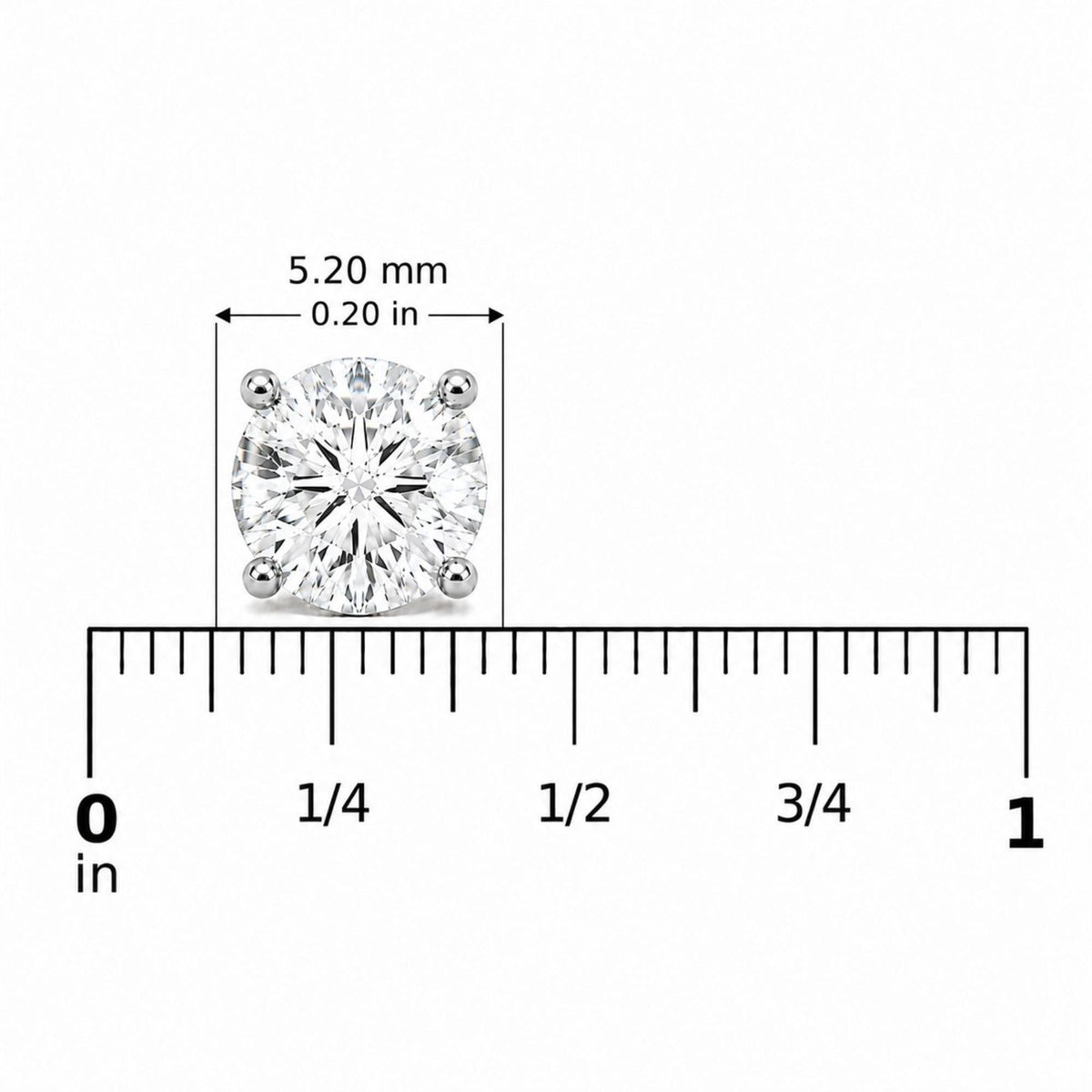 IGI Certified 14K White Gold 1.00 Cttw Round Lab Grown Diamond Solitaire Stud Earrings