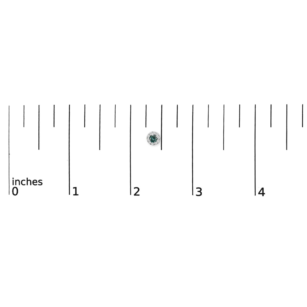 .925 Sterling Silver 1/3 Cttw White and Blue Diamond Halo Stud Earring