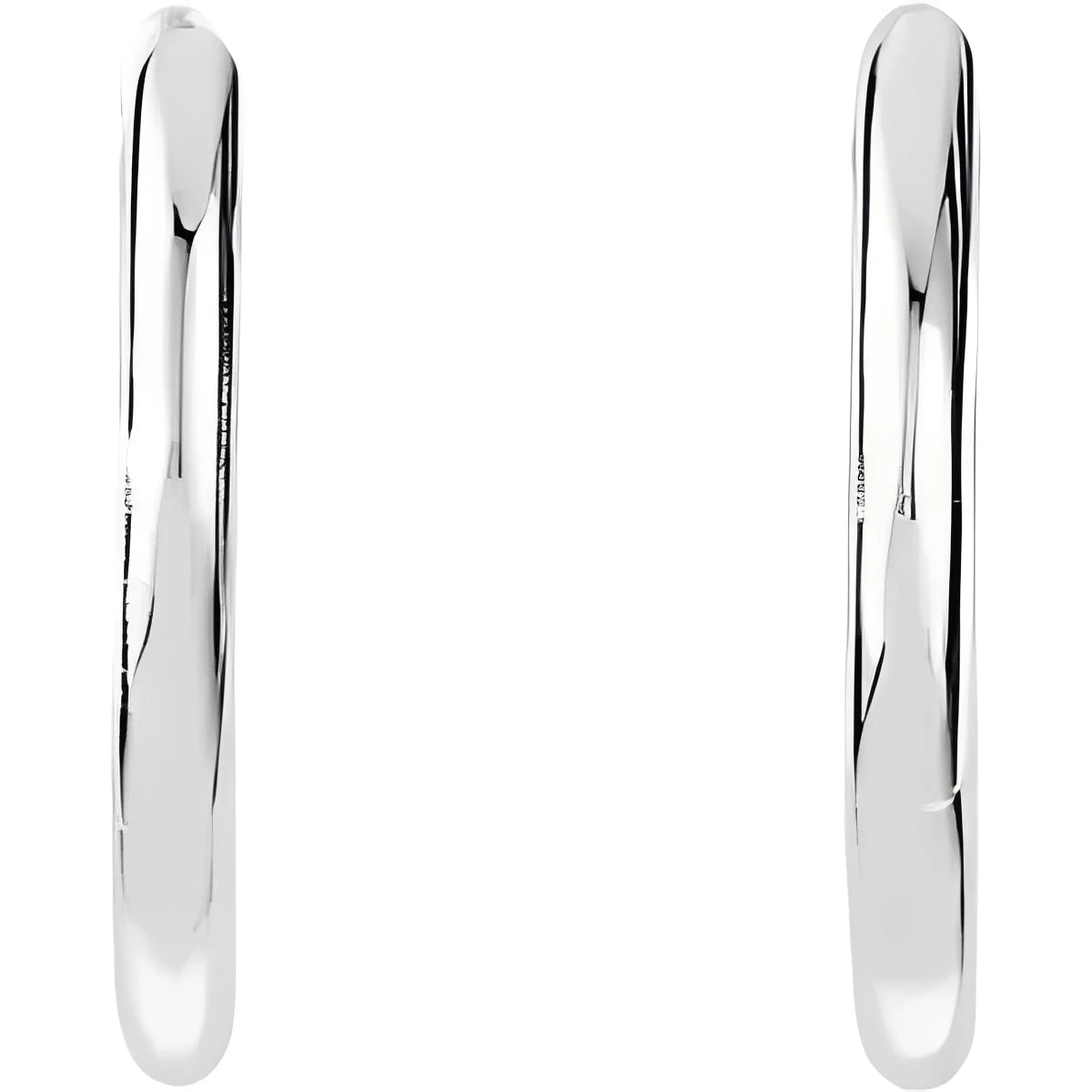 Sterling Silver Hinged Tube 24.3 mm Hoop Earrings