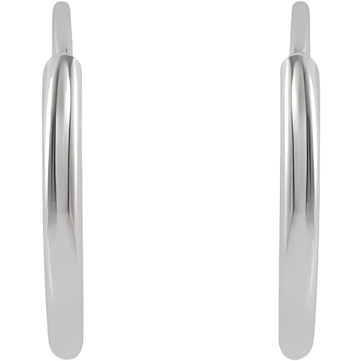 Sterling Silver Flexible Endless Tube 10 mm Hoop Earrings